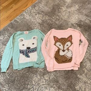 Two Girls Size 14 Justice Sweaters